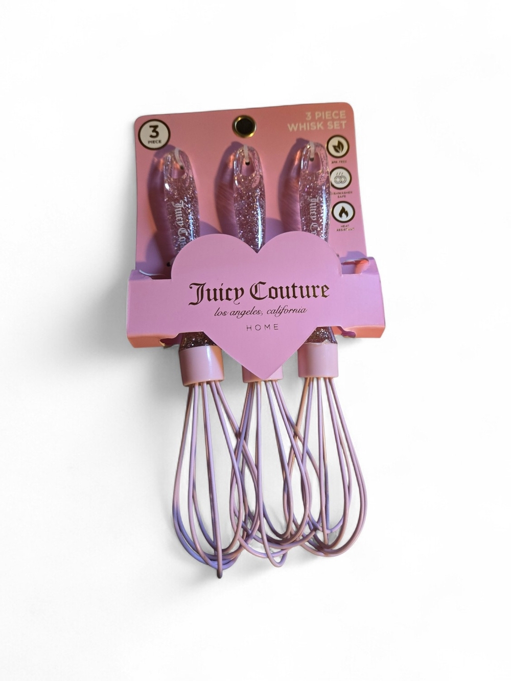 Juicy Couture Lavender Pink 3-Piece Whisk Set